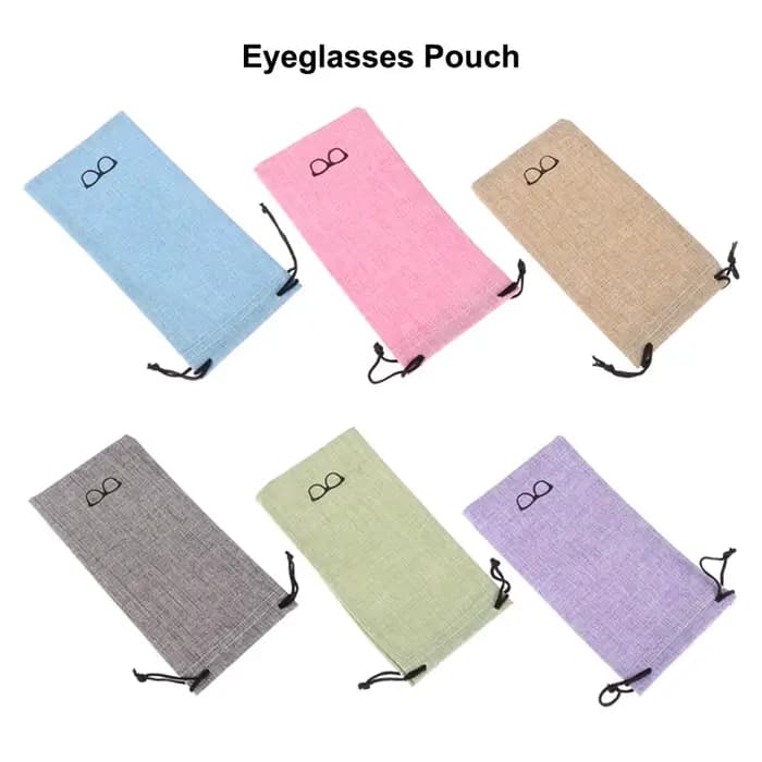 Poudres de tissu de lin portables pour sac de lunettes de soleil