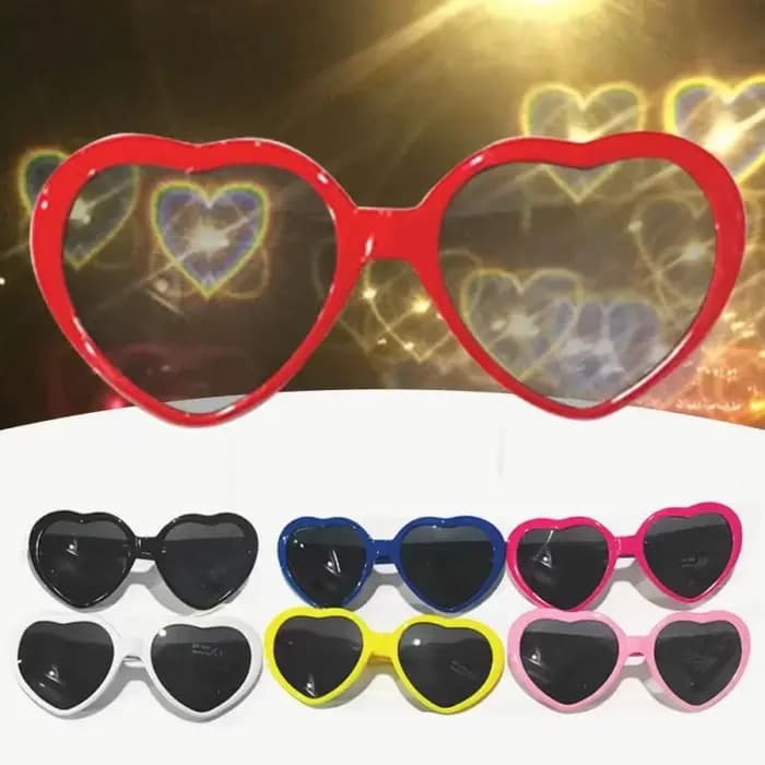 Lunettes à effets en forme de cœur d'amour pour femmes