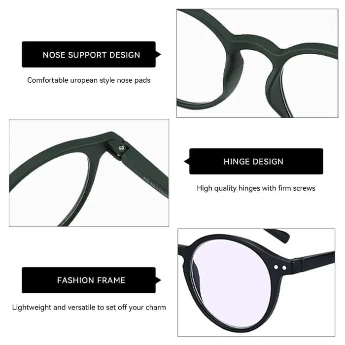 BLUEMOKY Vintage rond lunettes de Prescription pour hommes femmes élégant photochromique progressif optique