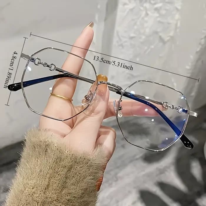 1 paire de lunettes ovales élégantes