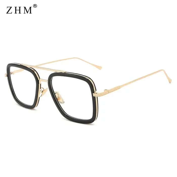 Lunettes de soleil carrées de Style Tony Stark pour hommes