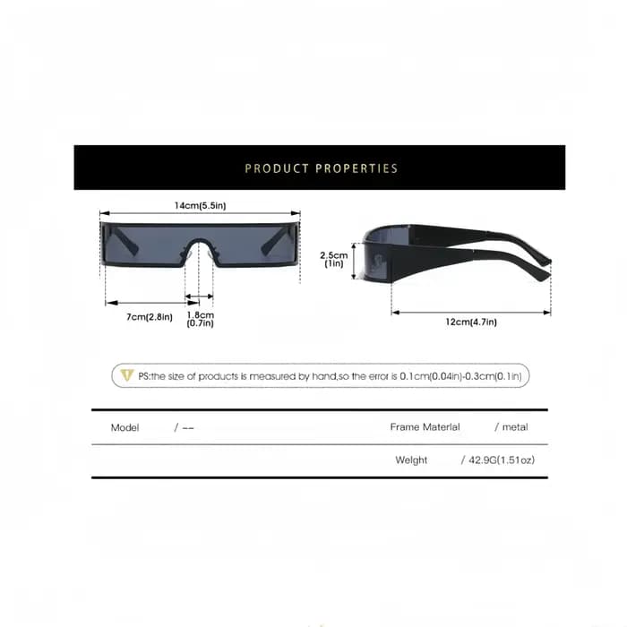 Lunettes de soleil tout-en-un à technologie futuriste