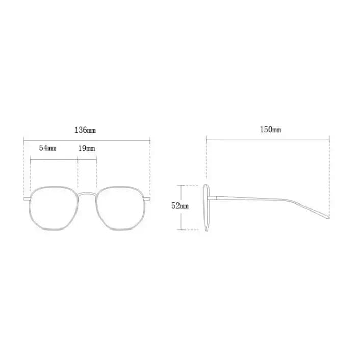Lunettes de soleil rectangulaires à monture fine pour femmes