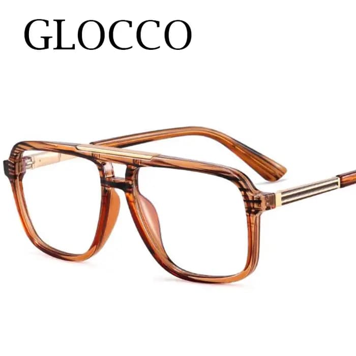 Lunettes de lecture carrées à double pont pour hommes