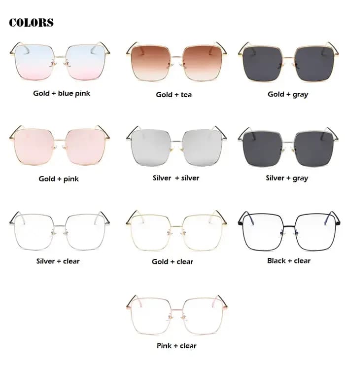 Lunettes de soleil unisexes vintage pour femmes et hommes