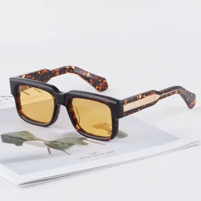 JMM Hemmings – lunettes de soleil classiques carrées en acétate pour hommes