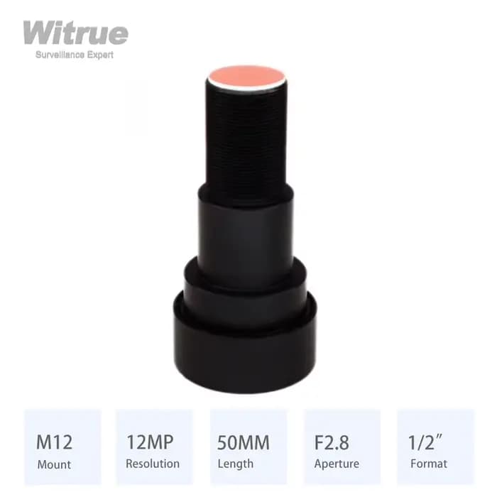 Witrue-Objectif M12 avec filtre IR 650nm, vue longue distance, 50mm, F2.8, 1/2 ", 4K, EKEN, SJ, capture d'écran, Xiaomi, Yi, Gopro, DJI, caméras de sport