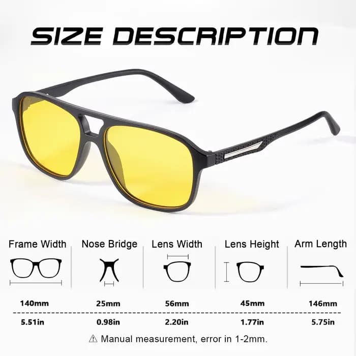 CRIXALIS pilote Vintage carré lunettes de soleil hommes femmes rétro conduite Vision nocturne