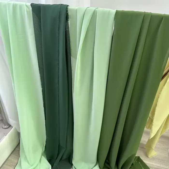 Tissu en mousseline de soie vert olive avocat, drapé en georgette pour robe, jupe, chemise, décoration de rideaux, matériel de bricolage fait main