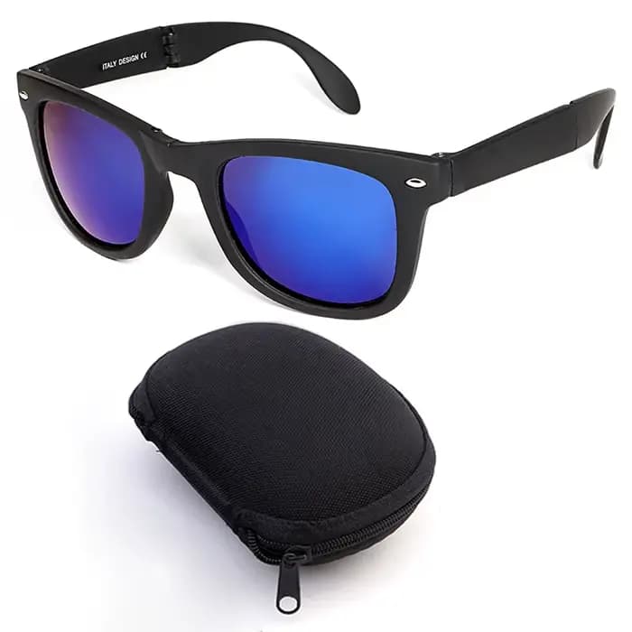 Lunettes de soleil portables et pliables avec étui
