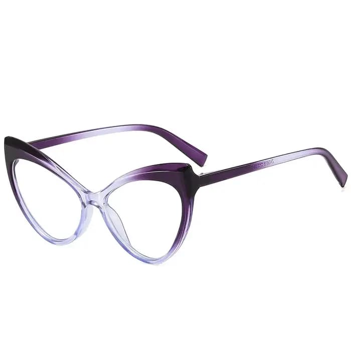 Lunettes Anti-lumière bleue à grande monture œil de chat pour femmes