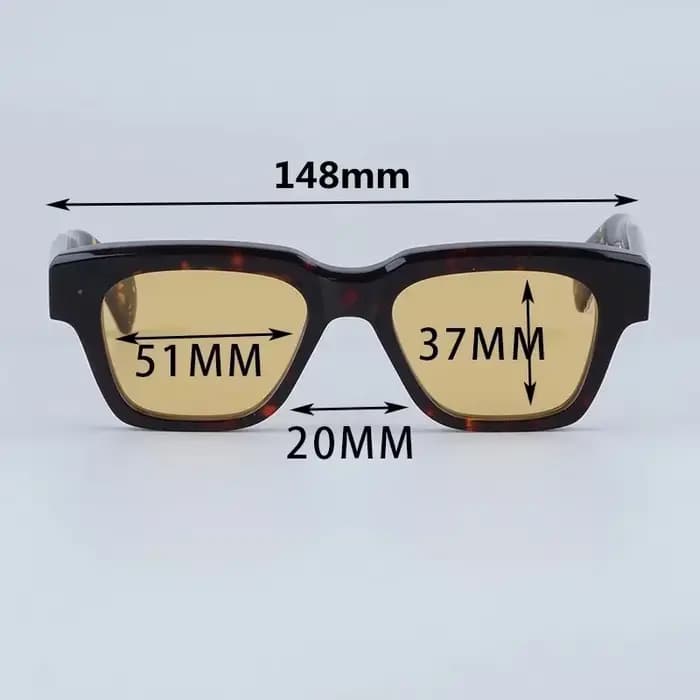 JMM Fellini Lunettes de soleil carrées faites à la main au Japon