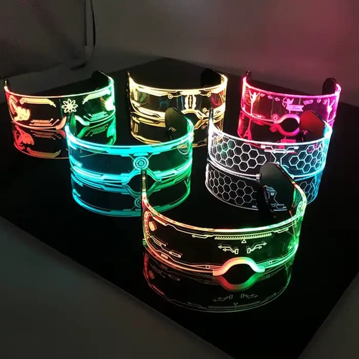 Lunettes décoratives lumineuses à la mode