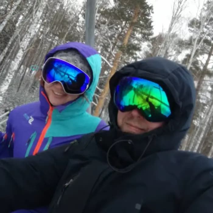 LOCLE Double couches lunettes de Ski Anti-buée UV400