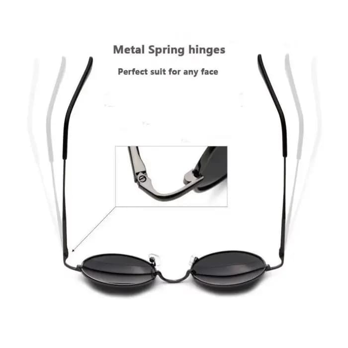 Nouvelles lunettes de soleil polarisées rondes classiques de marque