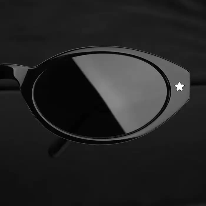 Lunettes de soleil ovales en acétate pour femme