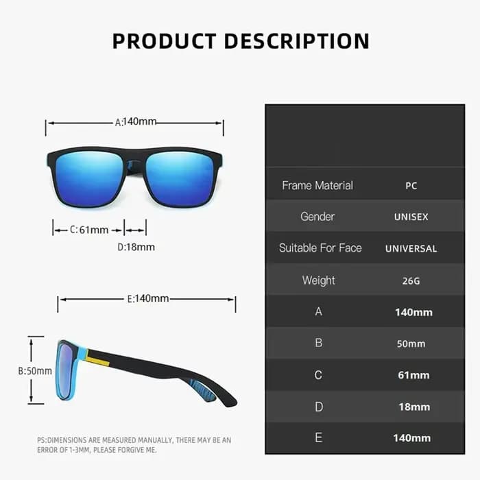 4 paires de lunettes de soleil sport vintage classiques à rayures