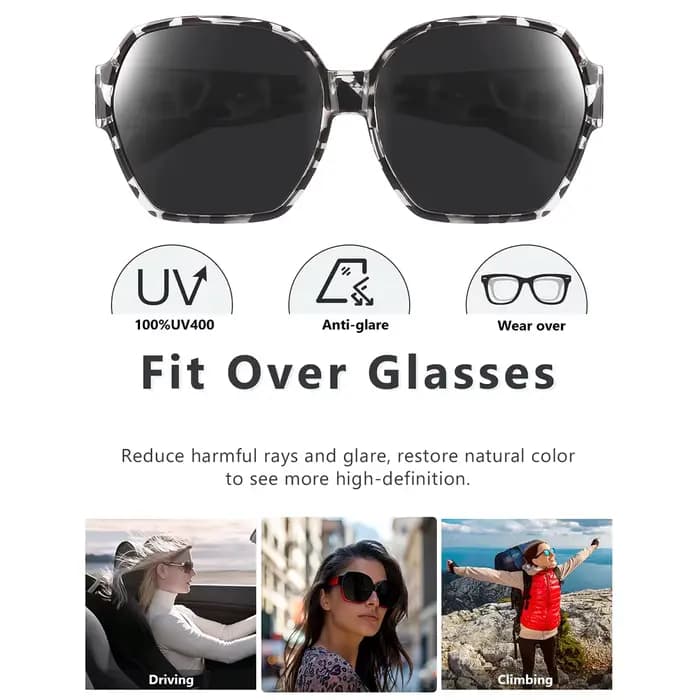 Lunettes de soleil surdimensionnées T01 pour femmes et hommes