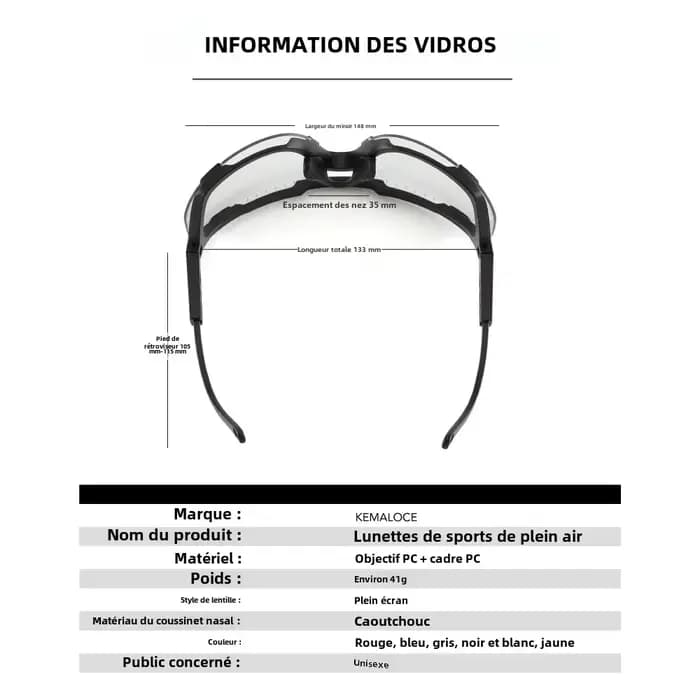 Lunettes de soleil photochromiques pour hommes et femmes