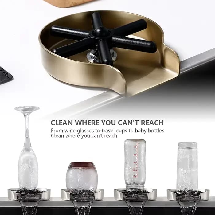Lave-gobelet de lavage en verre, robinet d'évier en acier inoxydable, nettoyeur à haute pression en métal, tasses de lavage automatique, Bar à la maison café thé