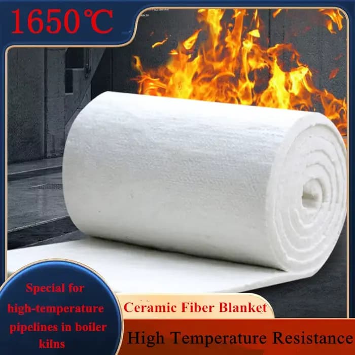Coton ignifuge 1650 ℃ Coton réfractaire d'isolation de fibre de céramique d'aiguille de silicate d'aluminium pour le contenant du zirconium de chaudière