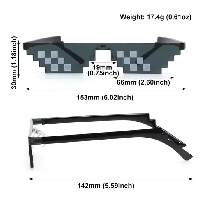 ThDPLife-Lunettes de Soleil Mosaïque Amusantes