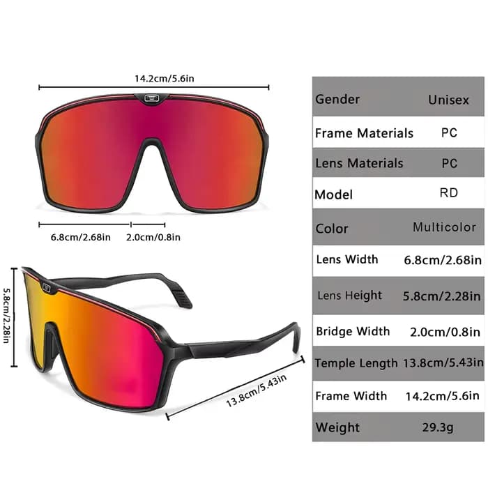 Lunettes de soleil de pêche à grande monture pour hommes et femmes