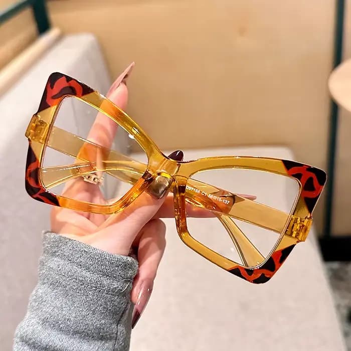 Lunettes surdimensionnées œil de chat pour femmes