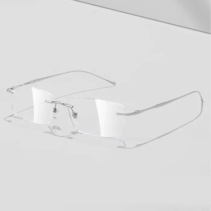 Monture de lunettes sans monture en titane pur ultra-léger pour hommes