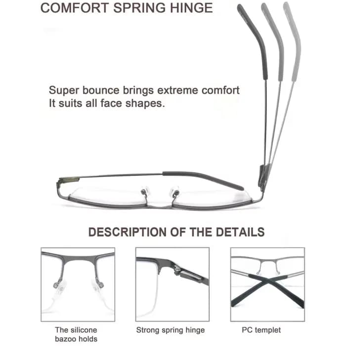 Lunettes de lecture à lumière bleue pour hommes