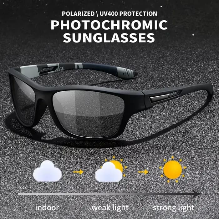 Lunettes de soleil photochromiques polarisées vintage pour hommes et femmes