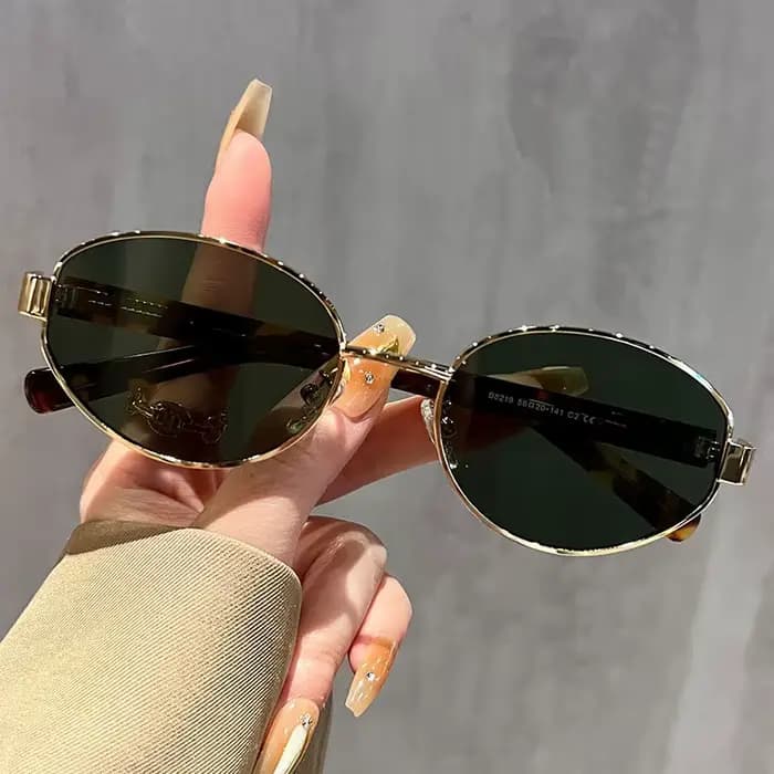 Lunettes de soleil vintage de créateur pour femmes et hommes 2026 – Monture ovale petite et tendance