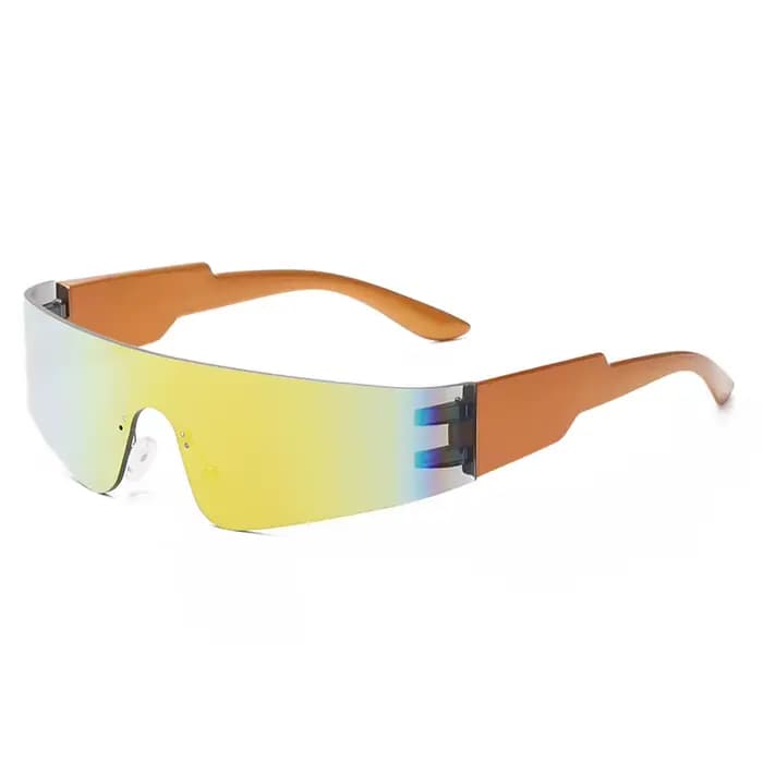 Future une pièce Y2K lunettes de soleil sans monture femmes rétro