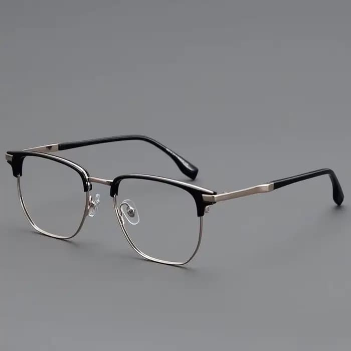 YOOSKE Retro Square Glasses Transparent Frame Eyewear Anti-blue Light Flat
