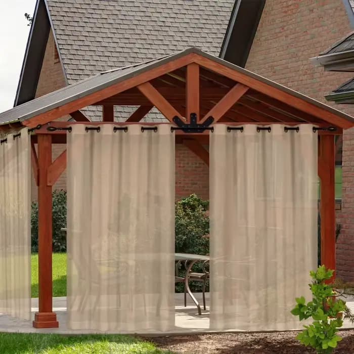 Voilage extérieur imperméable pour terrasse et pavillon, écran de fenêtre translucide, sur mesure, décoration tendance pour porte