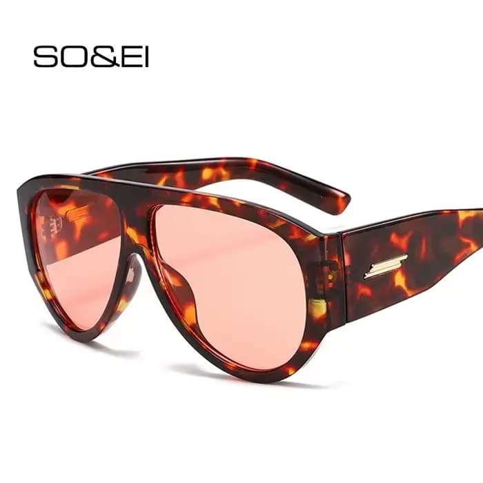 SO&EI Lunettes de soleil surdimensionnées teintées UV400