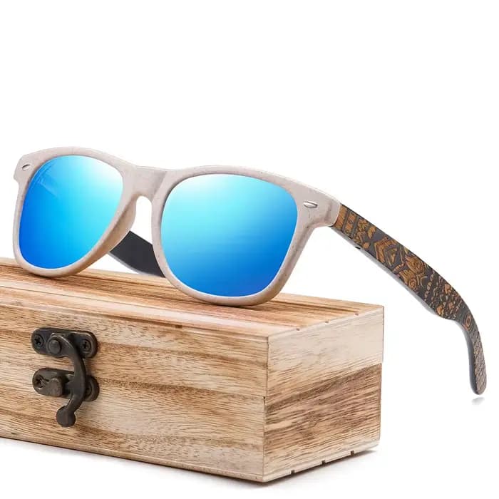 Lunettes de soleil en bambou pour hommes et femmes