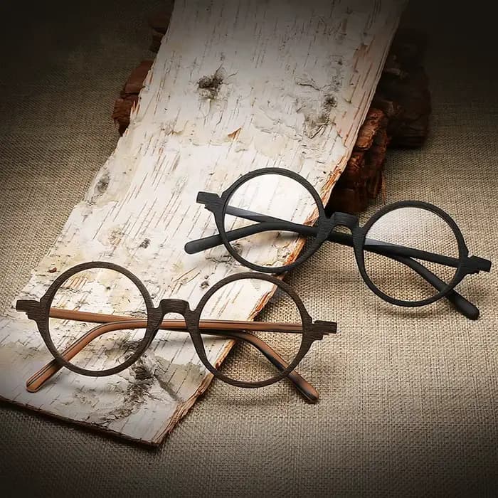 Lunettes de myopie avec monture en bois pour hommes et femmes