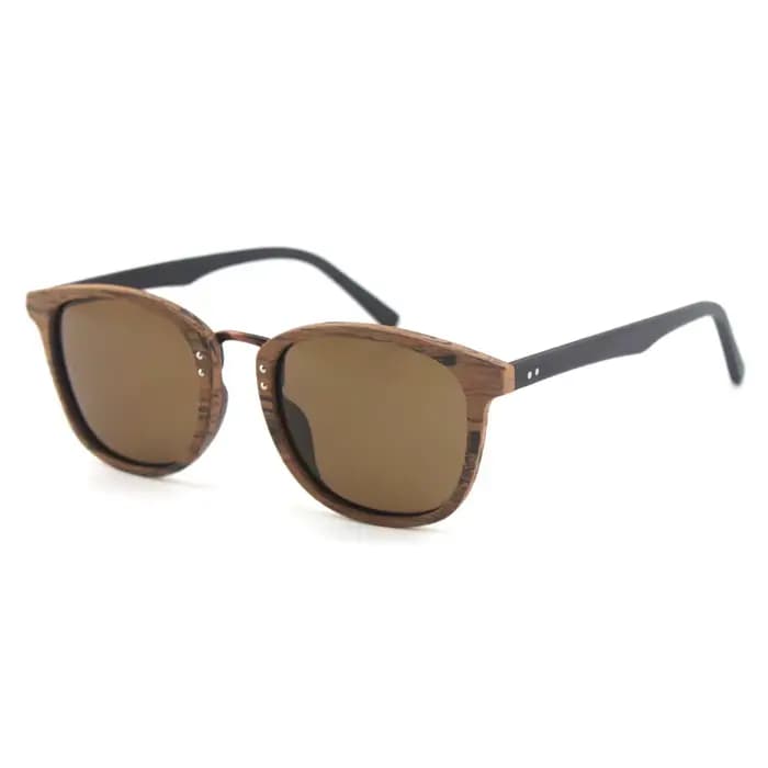 Lunettes de soleil en acétate Grain de bois