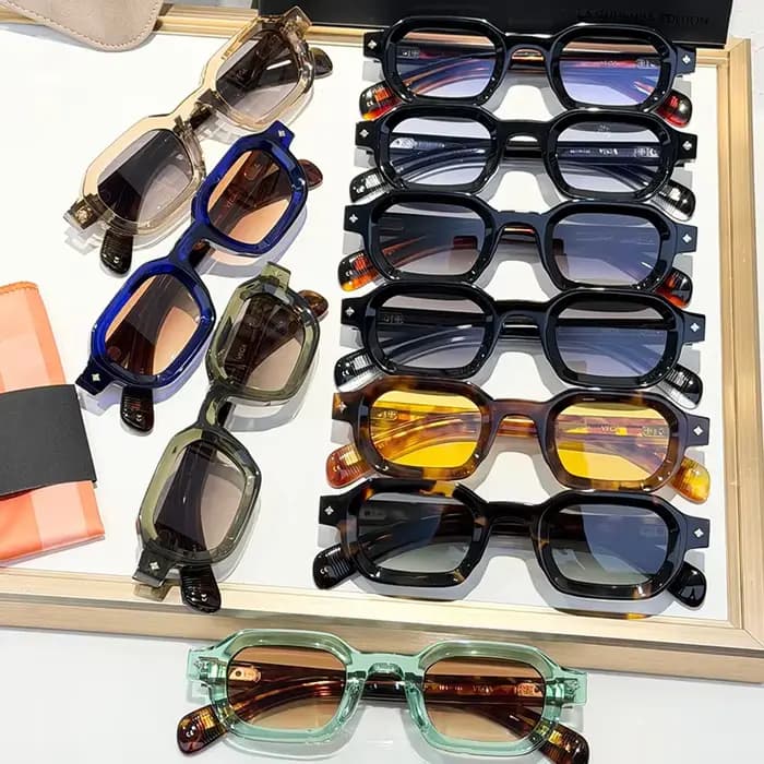 LA VEGA Lunettes de soleil carrées de luxe originales pour hommes