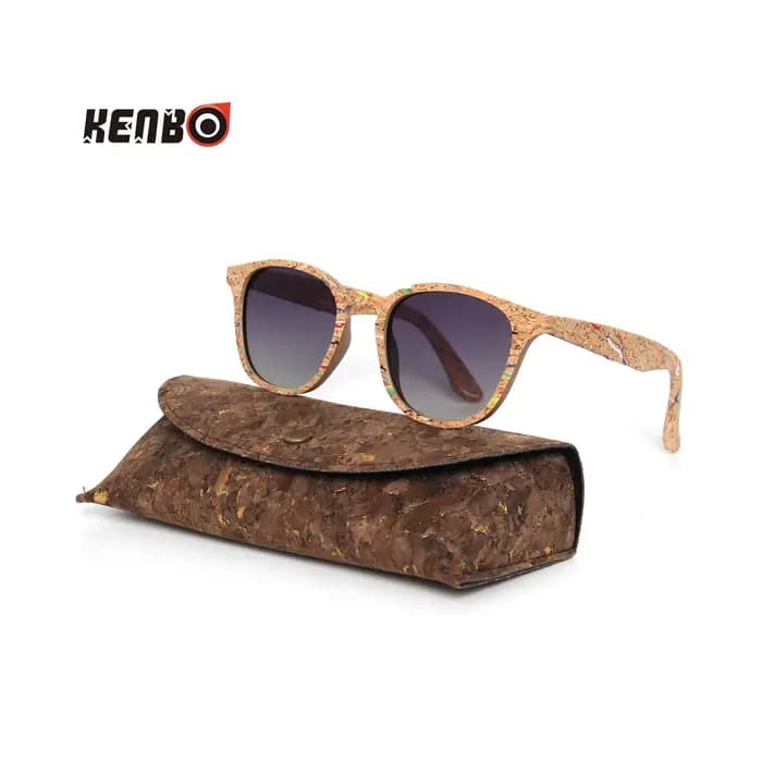 Kenbo-Lunettes de soleil polarisées en bois pour homme et femme