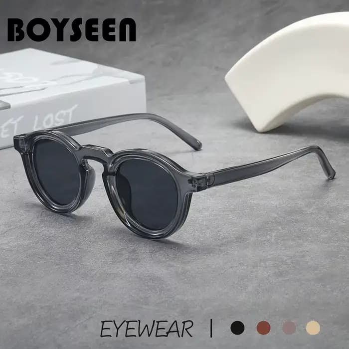 Lunettes de soleil ovales à monture optique rétro pour hommes