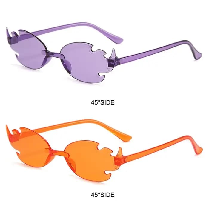 Lunettes de soleil à flamme de feu sans bords