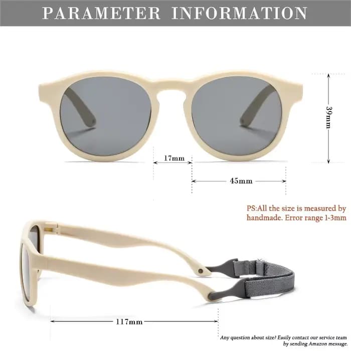 0-3 ans nouveau-né mode bébé premières lunettes de soleil avec sangle ronde Flexible UV400 polarisé infantile Silicone