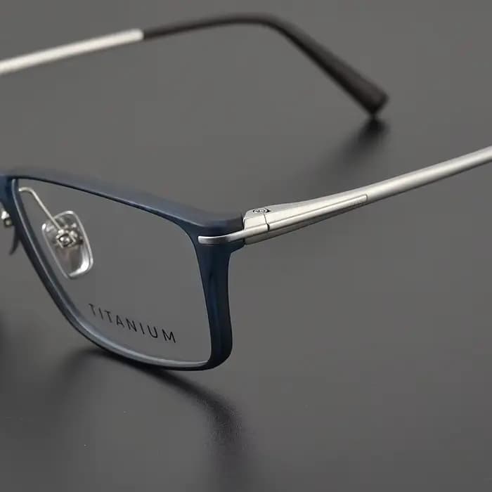 Monture de lunettes d'optique en titane pur TR90 pour hommes