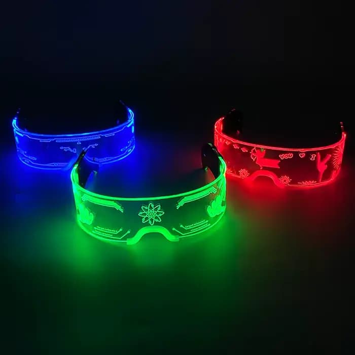 Lunettes décoratives lumineuses à la mode