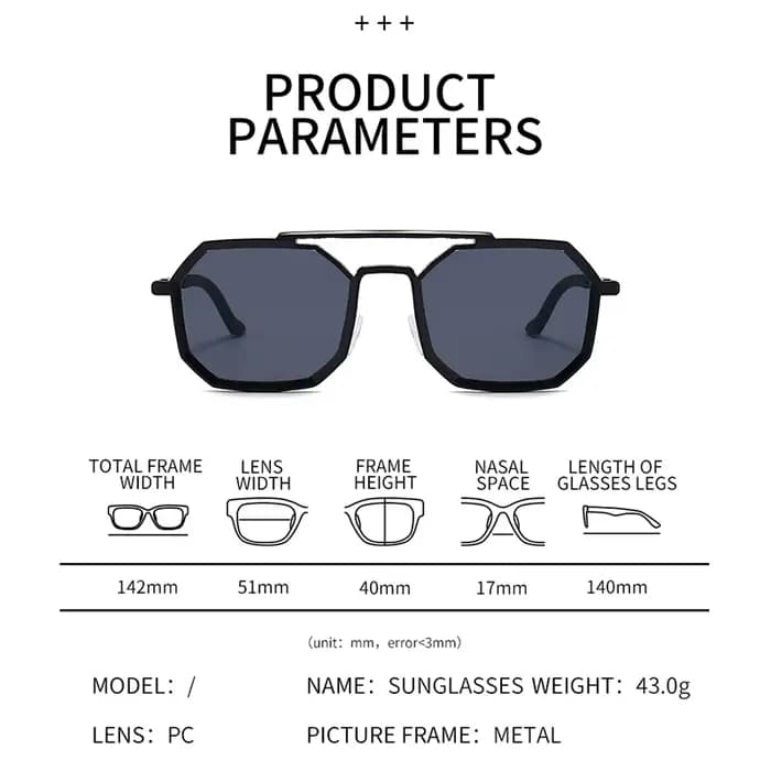 Lunettes de soleil à montures métalliques pour hommes et femmes