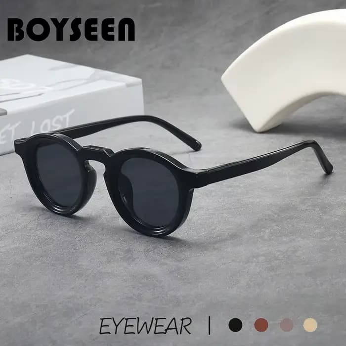 Lunettes de soleil ovales à monture optique rétro pour hommes