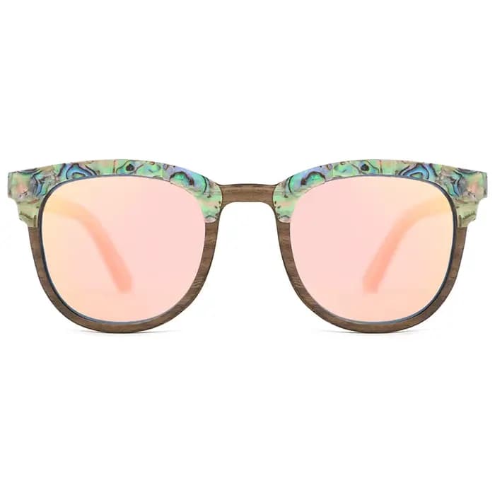 Lunettes de soleil en bois d'ormeau pour hommes et femmes