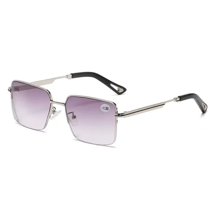 Nouvelles lunettes de myopie affaires demi-monture Anti lumière bleue